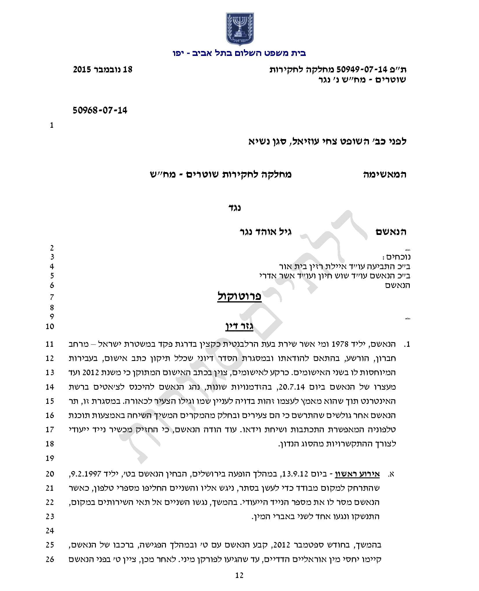 אבי דוביצקי תפס את גיל אוהד נגר